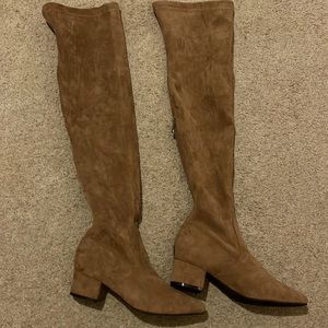 Taupe Over the Knee heeled boots size 8.5 (40)